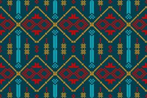 Colorful ethnic pattern in vintage style.Elegant ikat background.Seamless geometric vintage texture.Design for texture,fabric,clothing,wrapping,carpet. vector