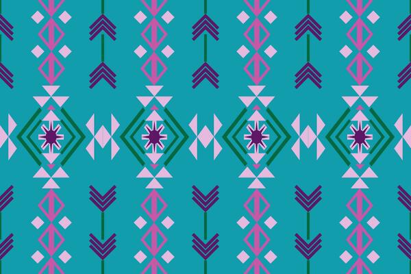 Damask style pattern for textile and decoration.Seamless pattern in tribal.Native aztec boho vector design.Background patch pattern with traditional style,design for decoraation and textiles