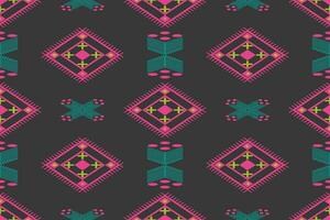 Colorful ethnic pattern in vintage style.Elegant ikat background.Seamless geometric vintage texture.Design for texture,fabric,clothing,wrapping,carpet. vector