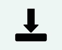 descargar icono abajo carga cargando servidor almacenamiento datos archivo flecha computadora botón negro forma vector clipart gráfico obra de arte firmar símbolo ilustración