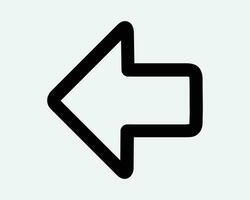 Left Arrow Line Icon vector