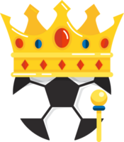 futebol rei coroa png