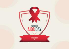 Aids Day Post Design. vector