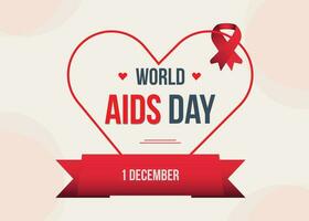Aids Day Post Design. vector