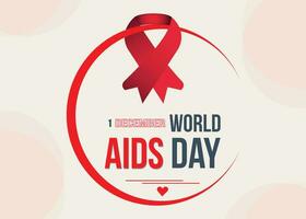 Aids Day Post Design. vector