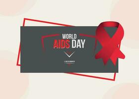 Aids Day Post Design. vector