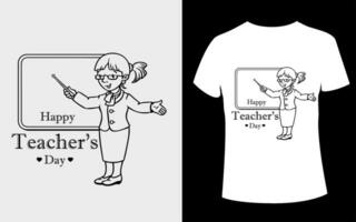 Happy teacher's day t-shirt design vector