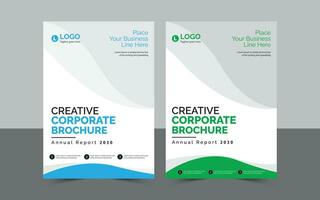 creativo corporativo folleto. vector