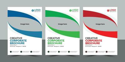 creativo corporativo folleto. vector