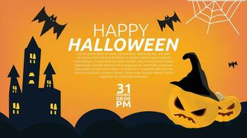 halloween banner Background in 4k size vector