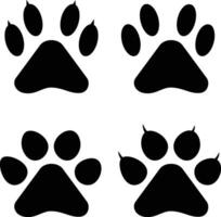 Dog foot print in black animal vector