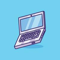 Laptop simple cartoon vector illustration electronic devices concept icon isolated