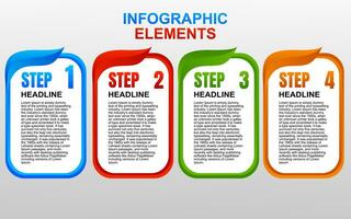 infographic template design with 4 steps. infographic design for presentations, banners, infographs and posters vector