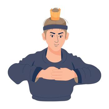 de moda chino saludo vector