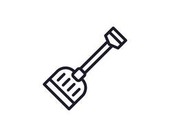 Shovel concept. Modern outline high quality illustration for banners, flyers and web sites. Editable stroke in trendy flat style. Line icon of shovel vector