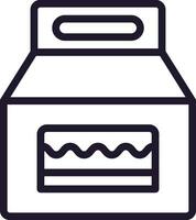 Cake concept. Modern outline high quality illustration for banners, flyers and web sites. Editable stroke in trendy flat style. Line icon of cake vector