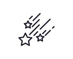 Single line icon of star on isolated white background. High quality editable stroke for mobile apps, web design, websites, online shops etc. vector