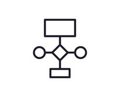 Hierarchy concept. Single premium editable stroke pictogram perfect for logos, mobile apps, online shops and web sites. Vector symbol isolated on white background.