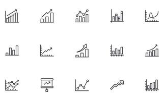 Collection of modern growth outline icons. Set of modern illustrations for mobile apps, web sites, flyers, banners etc isolated on white background. Premium quality signs. vector