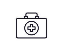 Single line icon of medical cross High quality vector illustration for design, web sites, internet shops, online books etc. Editable stroke in trendy flat style isolated on white background