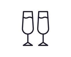 Drinks concept. Modern outline high quality illustration for banners, flyers and web sites. Editable stroke in trendy flat style. Line icon of drink vector