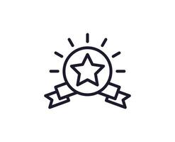 Single line icon of star on isolated white background. High quality editable stroke for mobile apps, web design, websites, online shops etc. vector