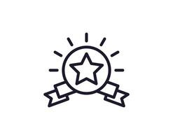 Single line icon of star on isolated white background. High quality editable stroke for mobile apps, web design, websites, online shops etc. vector