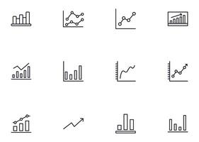 Graph concept. Collection of modern high quality graph line icons. Editable stroke. Premium linear symbol for web sites, flyers, banners, online shops and companies. vector