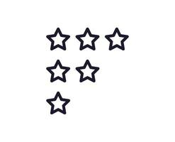 Single line icon of star on isolated white background. High quality editable stroke for mobile apps, web design, websites, online shops etc. vector