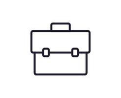 Single line icon of suitcase on isolated white background. High quality editable stroke for mobile apps, web design, websites, online shops etc. vector