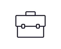 Single line icon of suitcase on isolated white background. High quality editable stroke for mobile apps, web design, websites, online shops etc. vector