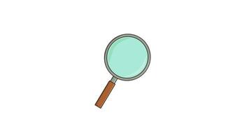 animated video in the form of a magnifying glass