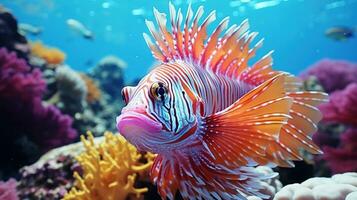 unique fish on coral reefs photo