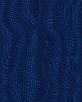 a blue background with wavy lines with dot effect vector