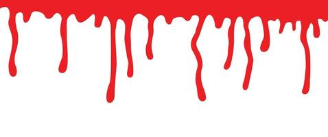 Splash of blood on white background. Concept of horror and Halloween. Flat vector illustration.