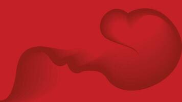 a red heart shape on a red background abstract, curve, shape, line, wave, motion light glowing, vector