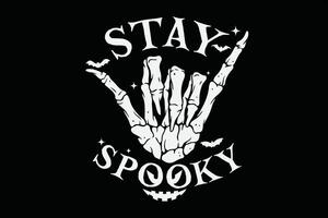 Stay Spooky Funny Halloween T-Shirt Design vector