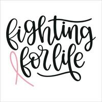 Stylish , fashionable  and awesome Breast Cancer typography art and illustrator vector