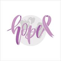 elegante , de moda y increíble pecho cáncer tipografía Arte y ilustrador vector