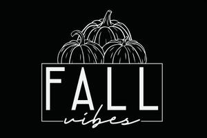 Fall Vibes Funny T-Shirt Design vector