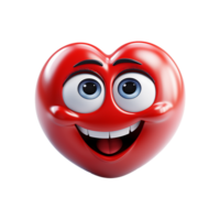 Liebe Emoji, Liebe Emoji png, Liebe Emoji Symbol, 3d Liebe Emoji, transparent Hintergrund, ai generativ png