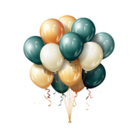 Happy Birthday Balloon Png, AI Generative png