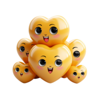 Love Emoji, Love Emoji Png, Love emoji symbol, 3D Love Emoji, Transparent Background, AI Generative png