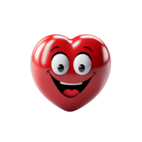 l'amour émoji, l'amour emoji png, l'amour emoji symbole, 3d l'amour émoji, transparent arrière-plan, ai génératif png