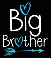 Big Brother National Siblings Day T-shirt Design. vector