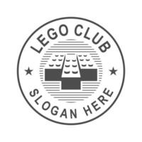 Lego juego modelo logo diseño vector