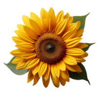 tournesol png, tournesol fleurs, tournesol avec transparent arrière-plan, ai génératif png