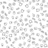 Art and Graphic Design Seamless vector pattern made of line icons. Suitable for web wrapping, printing, web sites, apps