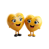 Liebe Emoji, Liebe Emoji png, Liebe Emoji Symbol, 3d Liebe Emoji, transparent Hintergrund, ai generativ png