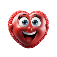 l'amour émoji, l'amour emoji png, l'amour emoji symbole, 3d l'amour émoji, transparent arrière-plan, ai génératif png